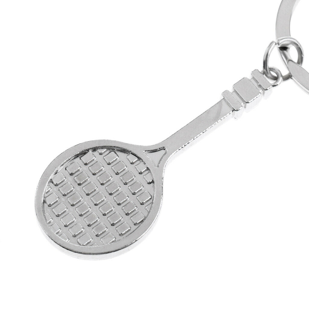 2 Pieces Tennis Racket Table Tennis Paddle Style Keychain Keyring
