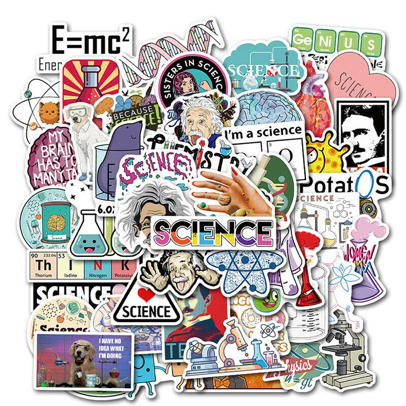 50x/set Science Experiment Programming Stickers Diy Laptopx Suitcase Dec'.l8