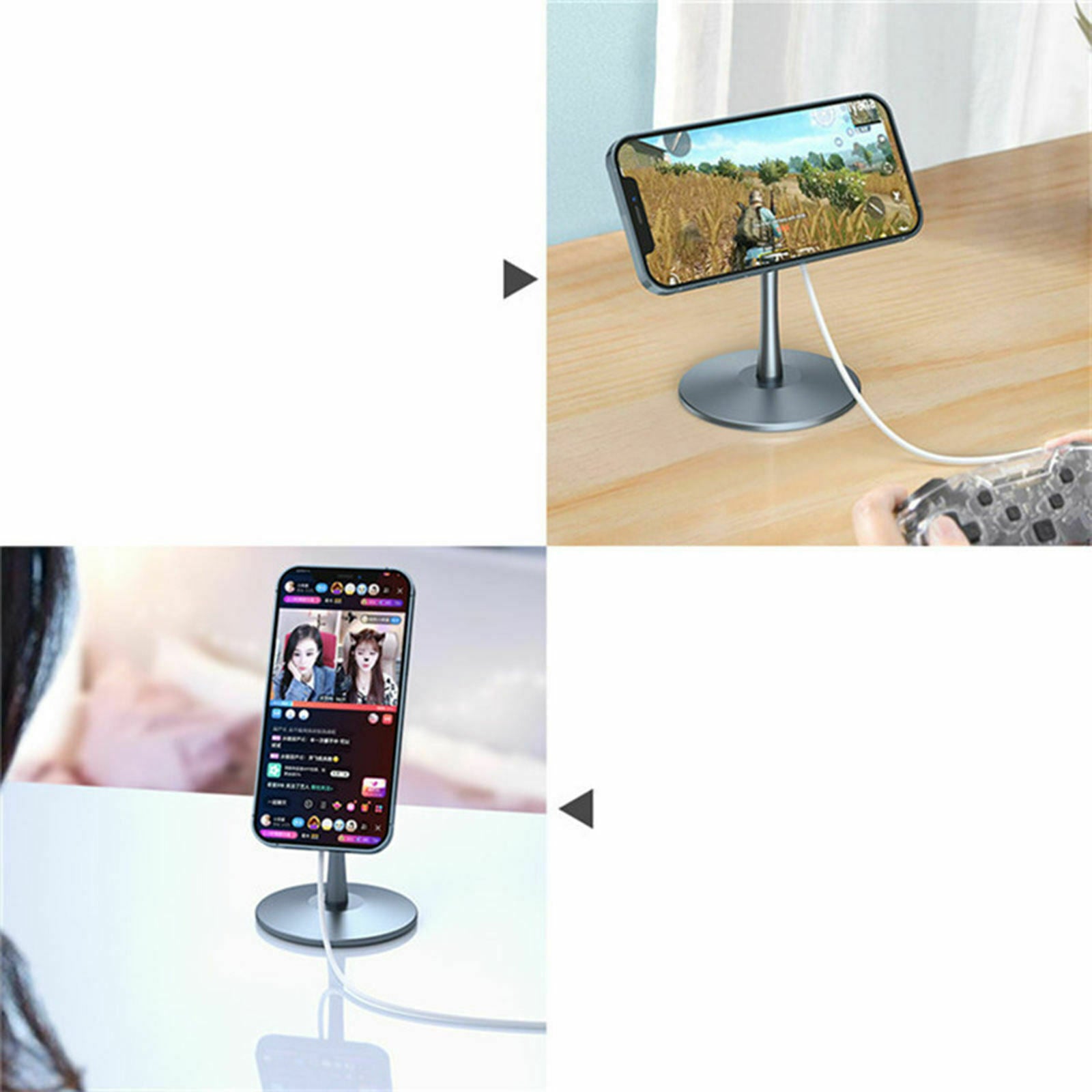 Desktop Wireless Charger Smartphone Holder Magnetic Stand Clamp for iphone12