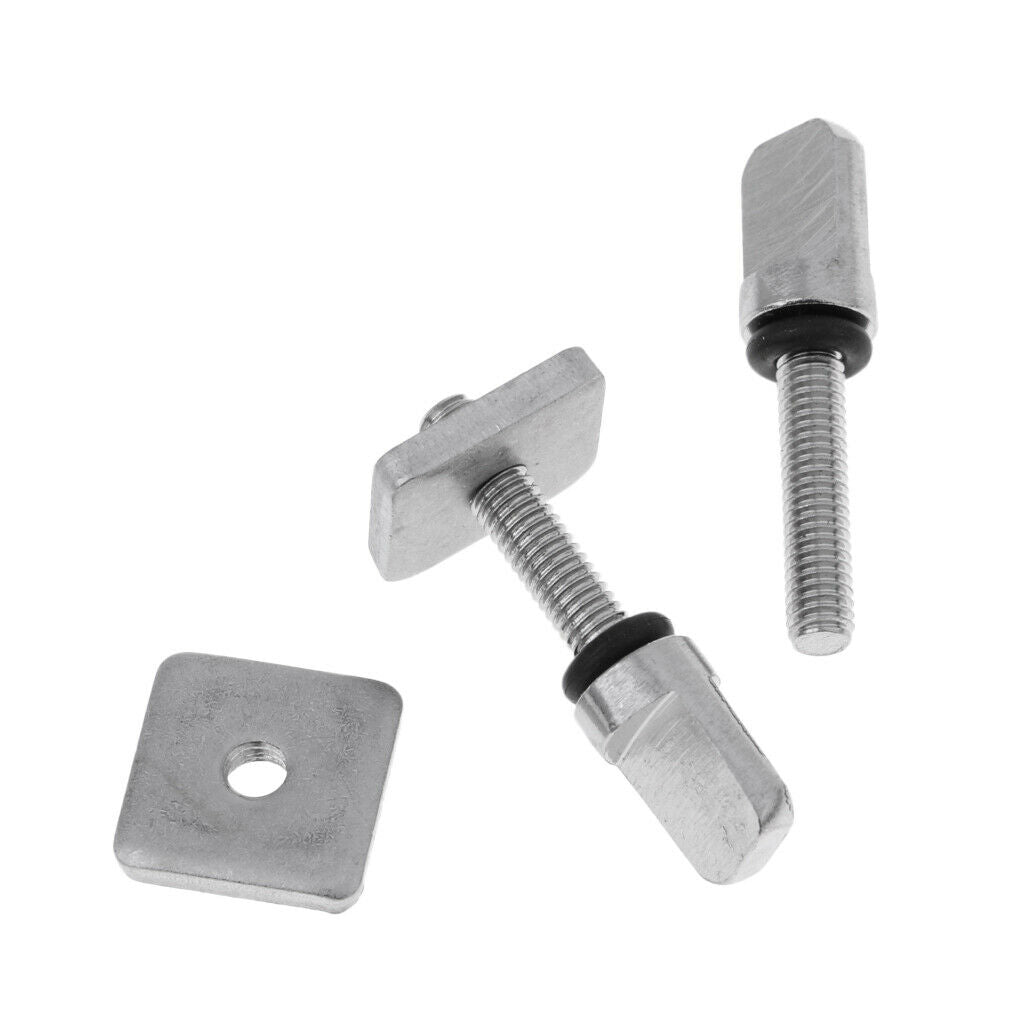8x Premium Fin Bolt High Strength Longboard Thumb Screw & Plate Accessories
