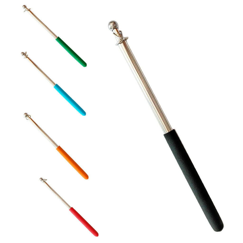 Extendable Stainless Steel Flagpole Telescopic Guide Pole Carp Flagpole 1m