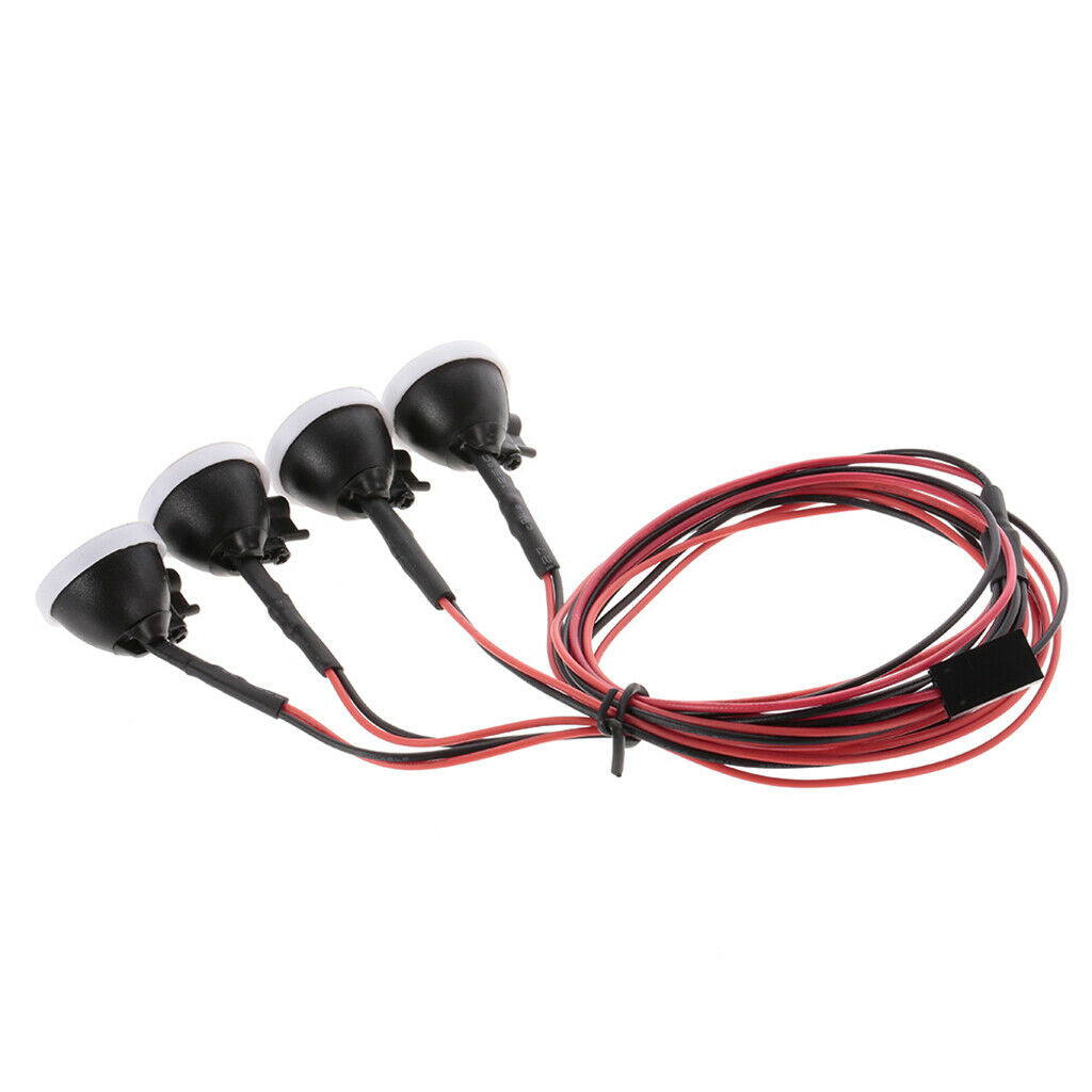 4pcs 1:10 RC Car LED Lights for   Hsp Redcat   Axial scx10 D90 Hpi