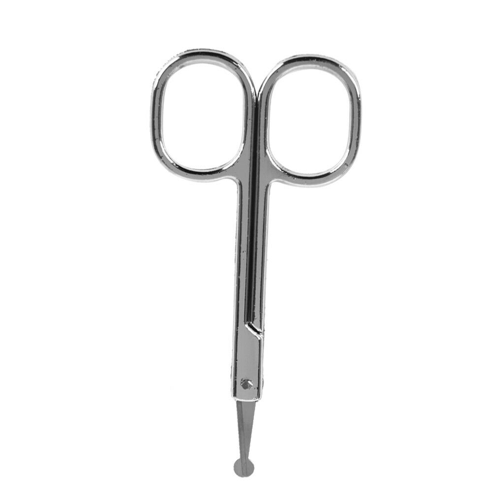 Round Tips Mustache Nose Hair Remover Scissor Trimmer
