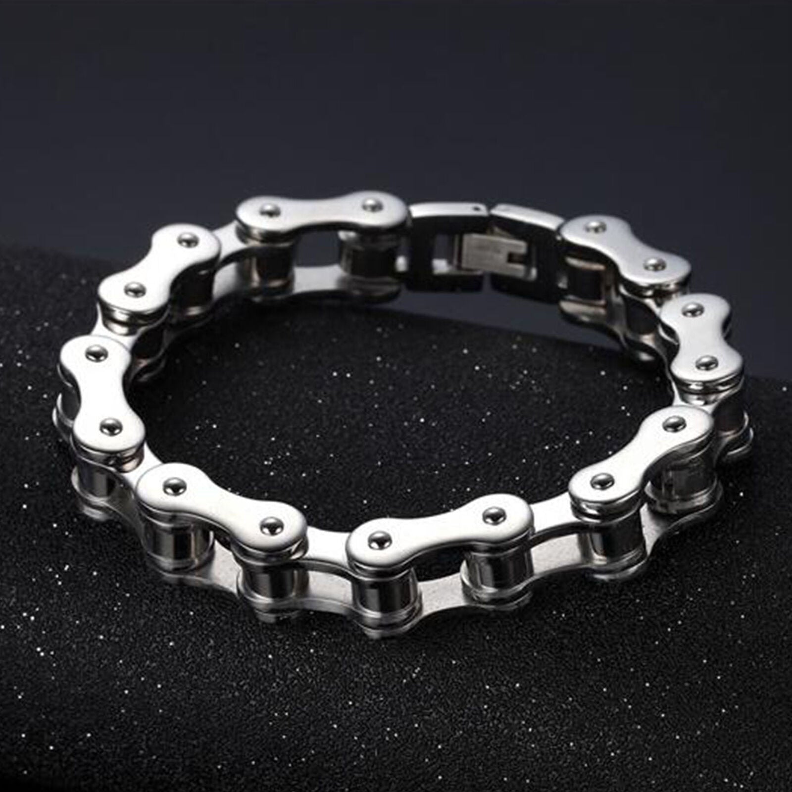 Heavy Duty Men Biker Motorcycle 316L Stainless Steel Chain Bracelet Bangle