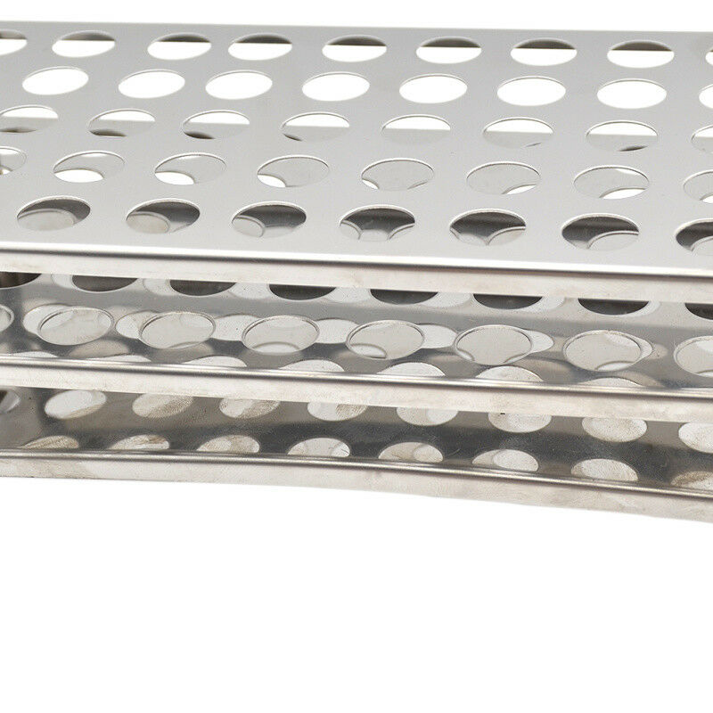 50 tubes 13mm Stainless Steel Wire Frame Test Tube Rack Lab Stand Holder Display