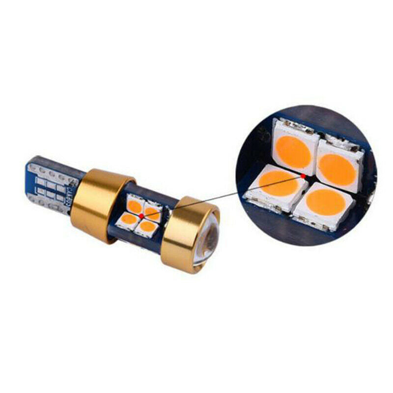 Amber T10 15W 3030 19SMD Canbus Error Free LED Parking Light Lamp Bulbs 6.l8