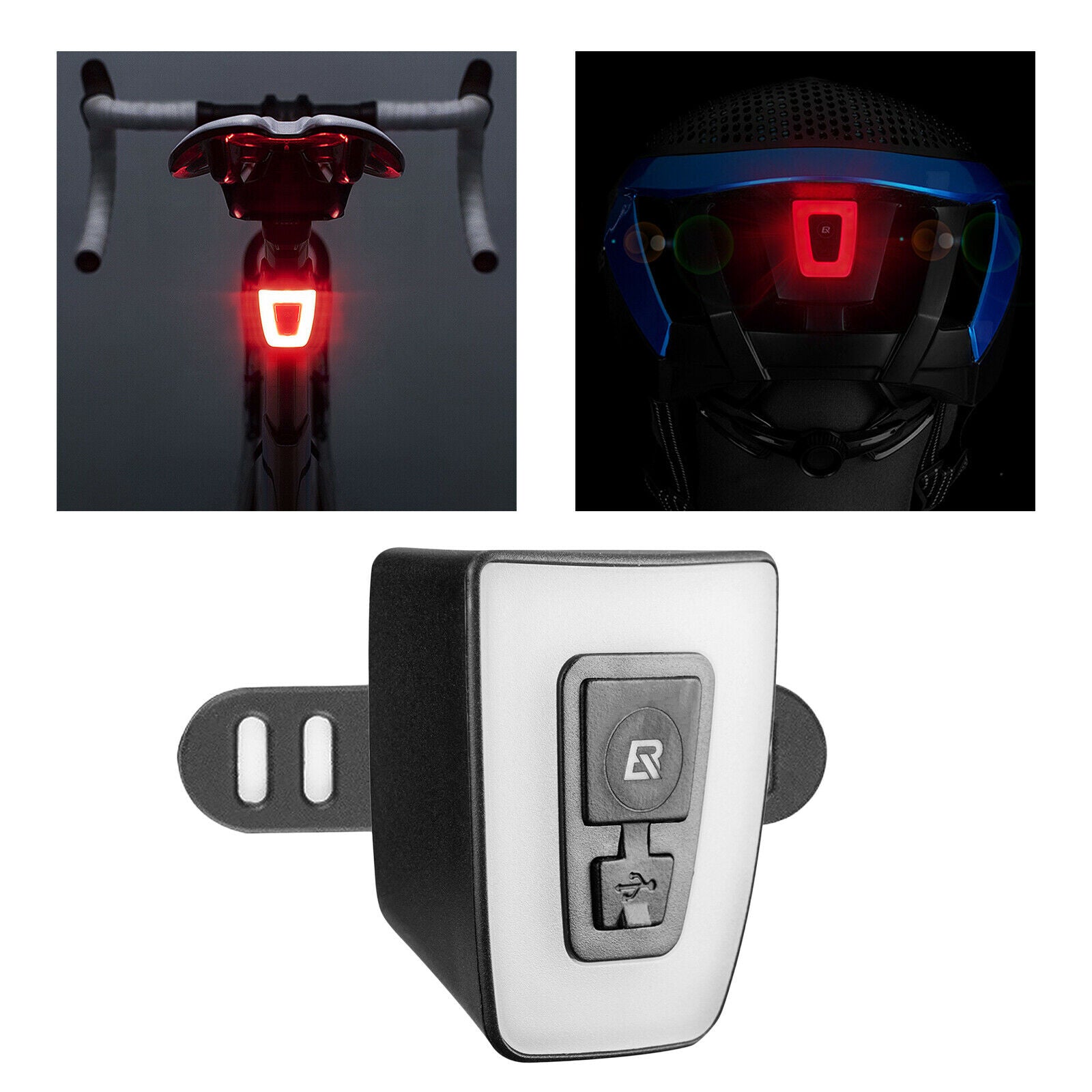 5 Modes Bike Taillight Back Bicycle Helmet Light Flashlight Outdoor Sports
