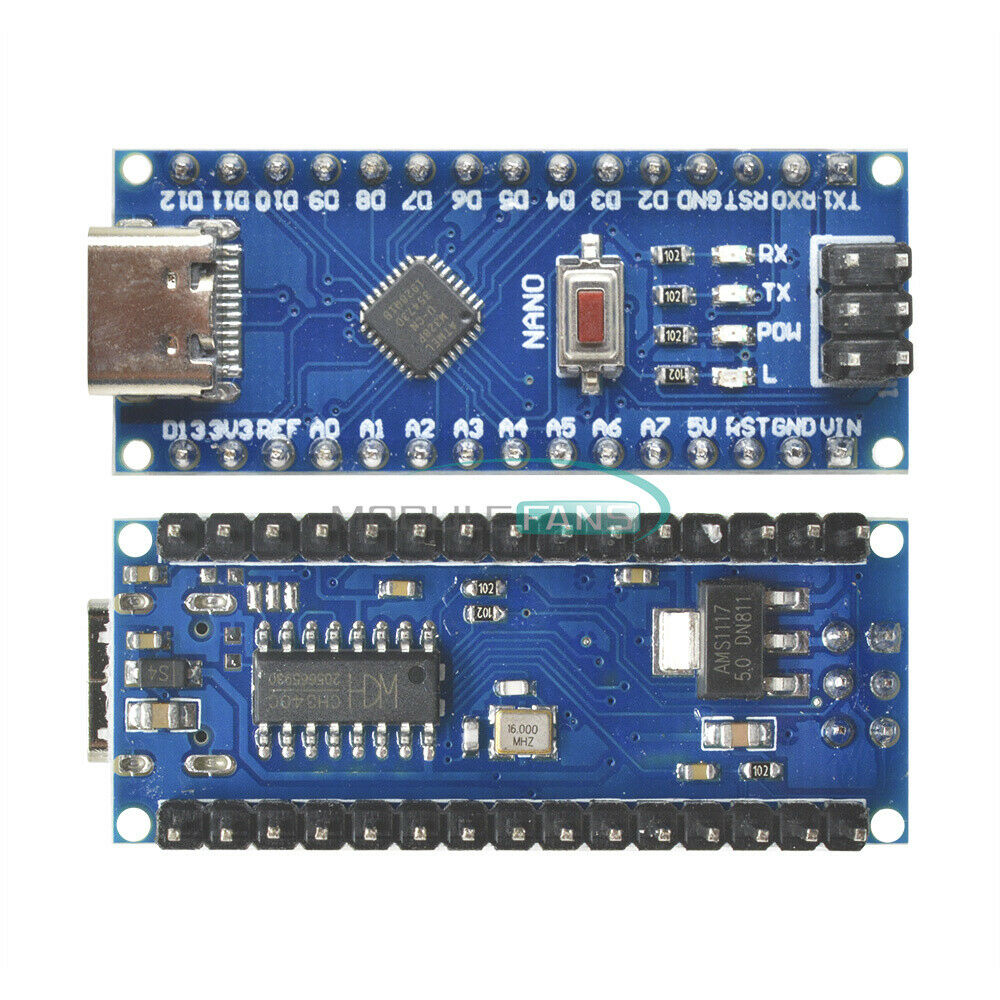 Nano V3.0 USB ATmega328 5V 16M Micro-Controller Type-C CH340G Board For Arduino