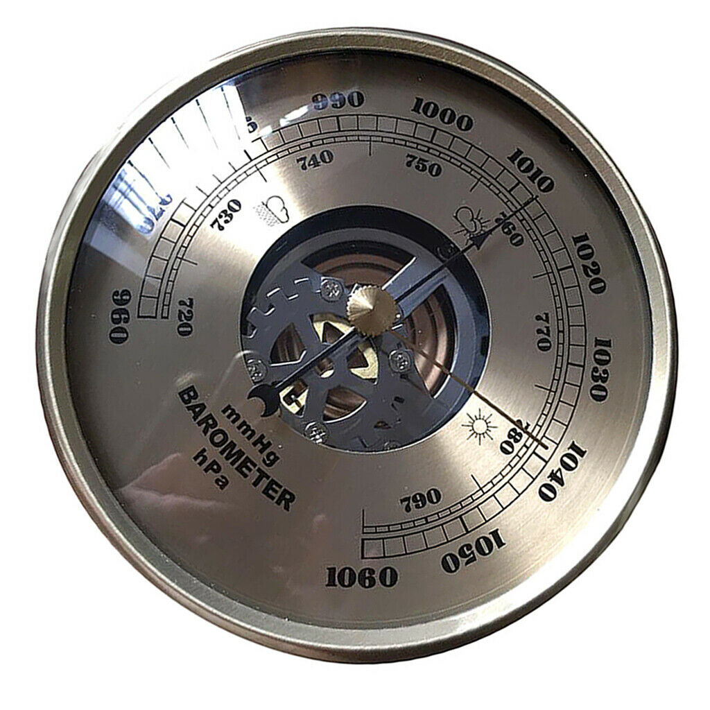 Home Weather Station Wall Decor ~ Metal Frame Barometer ~ Thermometer and