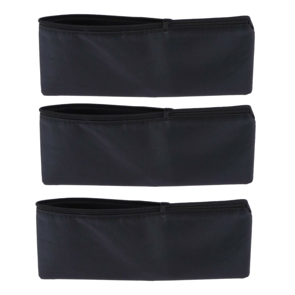 3x Waterproof Microphones Protective Zipper Bags Soft Storage Black KTV