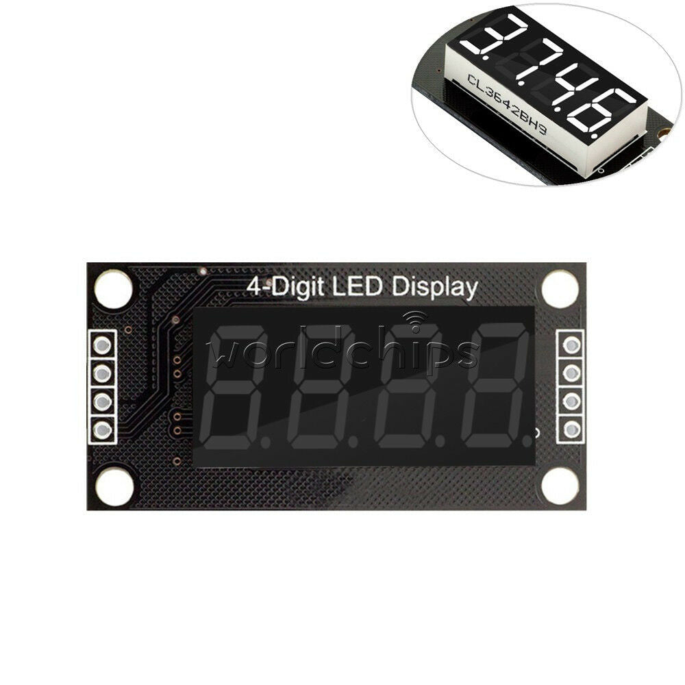 White 0.36" TM1637 7-Segment 4-digit Digital Tube LED Display Module For Arduino