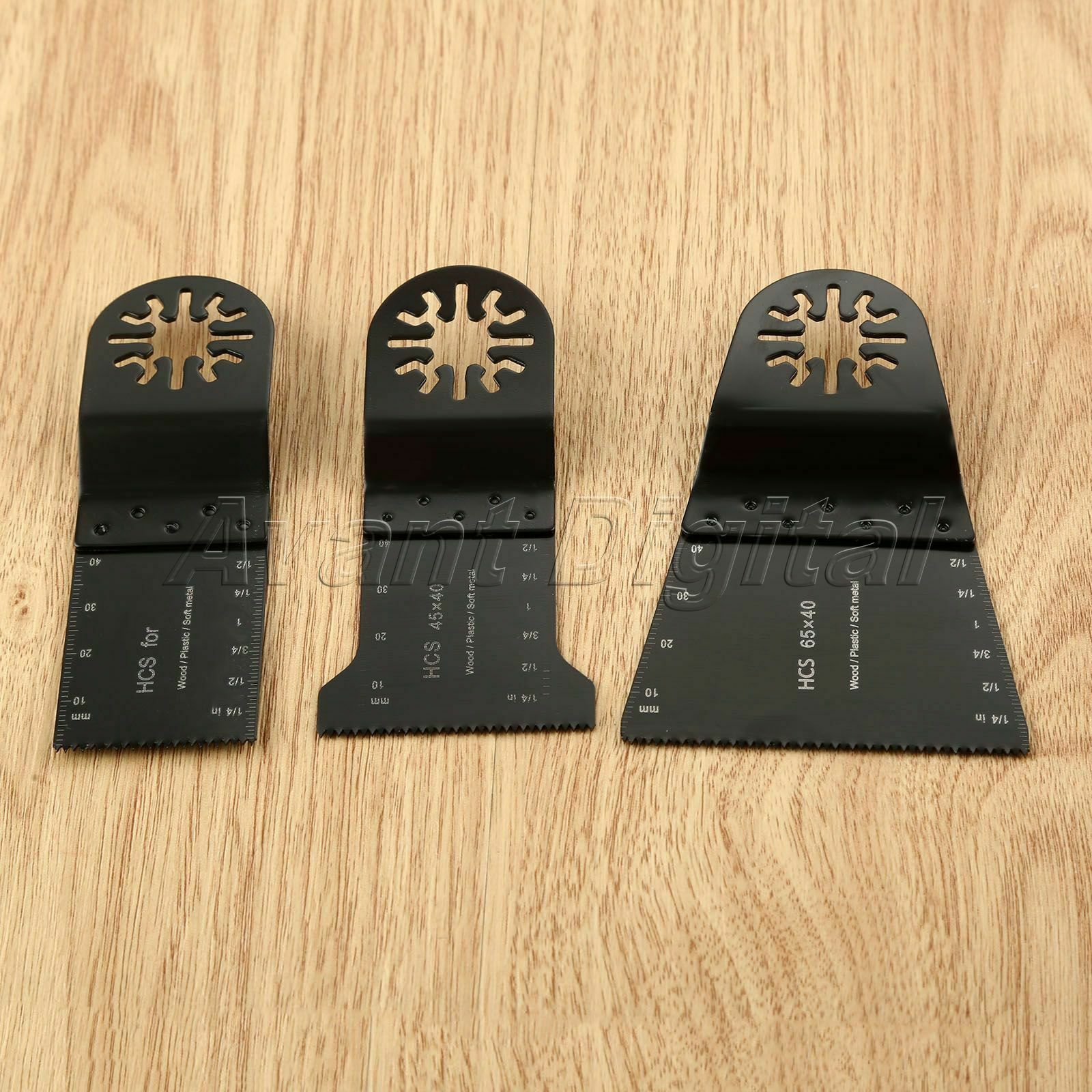 3x HCS E-cut Saw Blades Standard Cutter Cut Plastic Stone Wood Oscillating Tool