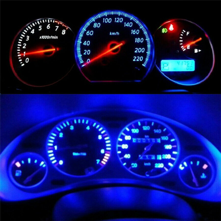 50 Set Car Vehicles T5 5050 LED Indicator Gauge Dashboard Dash Side Lights Bulbs