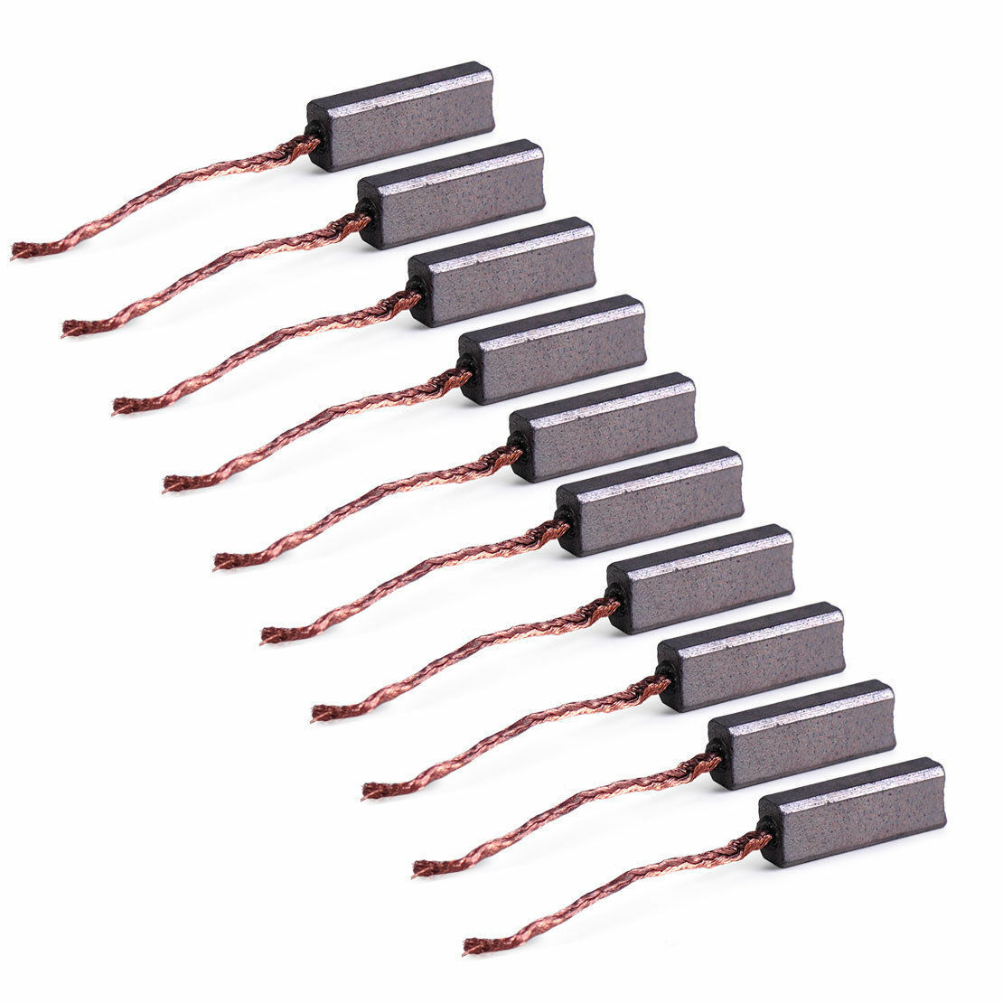 Carbon Brushes Wire Leads Generator Brush for Generic Electric Motor 10pcs