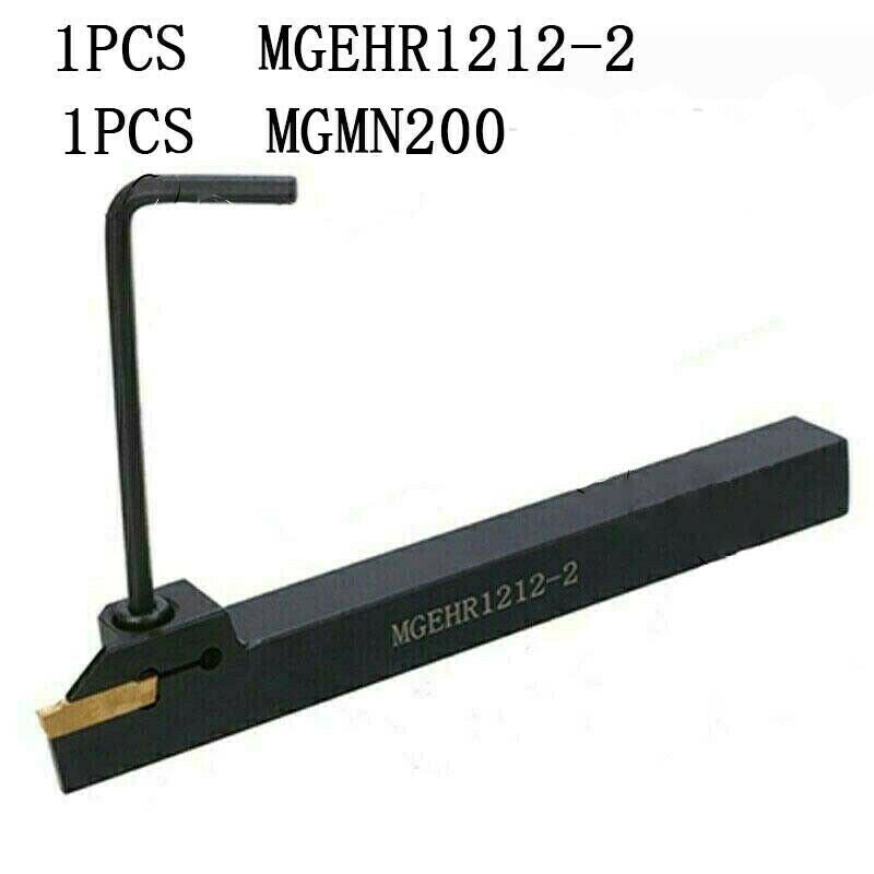MGEHR1212-2 Lathe Cutter Grooving Tool Holder + 1PCS MGMN200 2mm Inserts