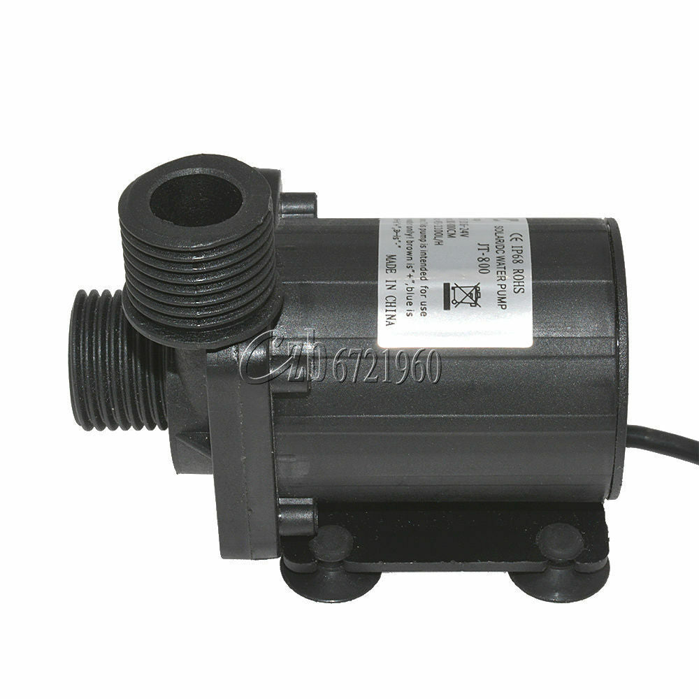 800L/H DC 12V 24V Hot Water Circulation Pump Solar Water Pump Brushless Motor