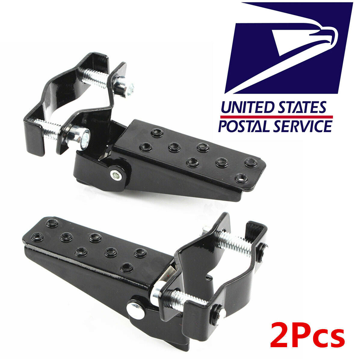 2Pcs 25-28mm Aluminum Motorcycle Shock Absorber Passenger Foot Peg Rear Pedal