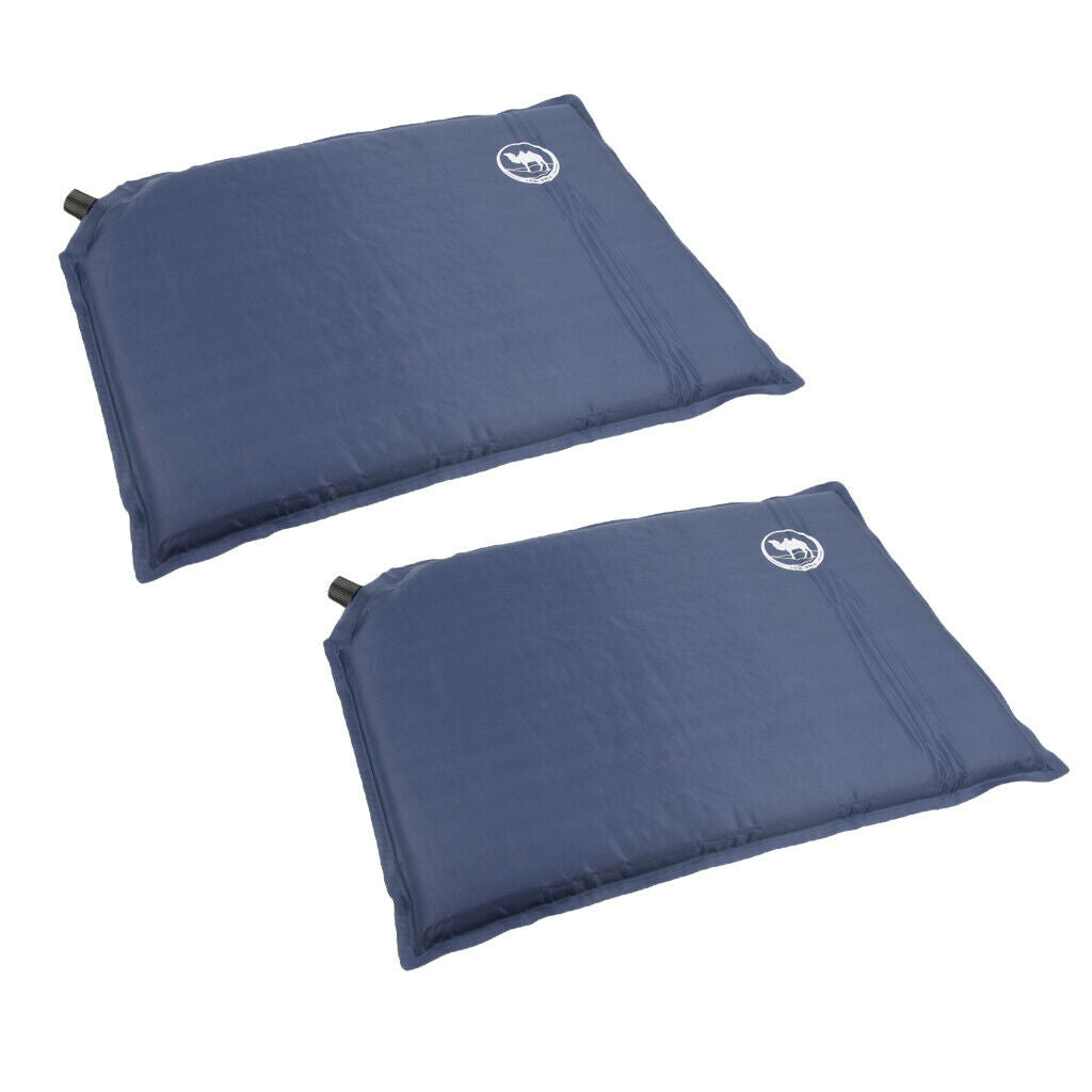 2x   Self - Inflating   Seat   Cushion   Portable   Camping   Picnic   Garden