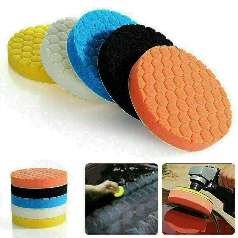 5PCS 6 INCH Polishing Waxing Pad Sponge Buff Buffing Kit Set For Car Polisher