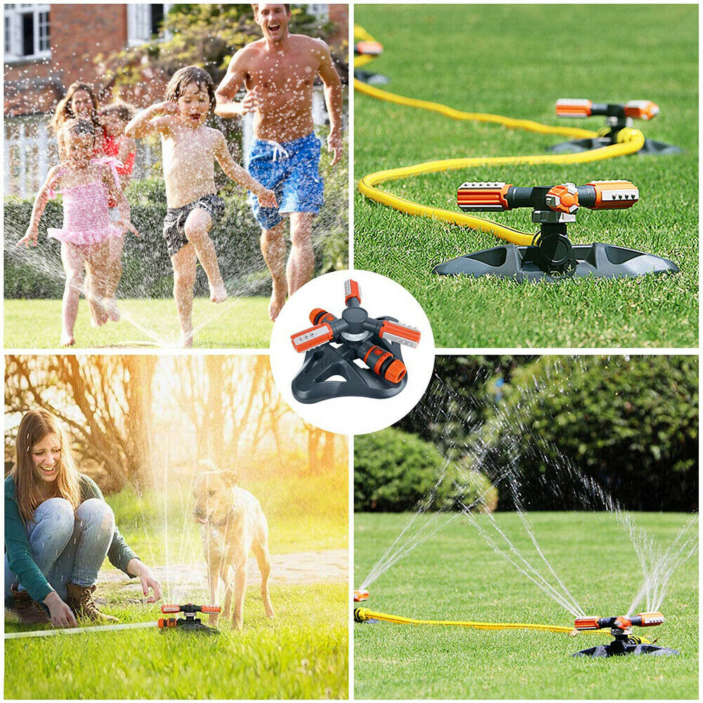 360 Degree Rotating Garden Sprinkler Automatic Plastic Triangle Sprinkler @