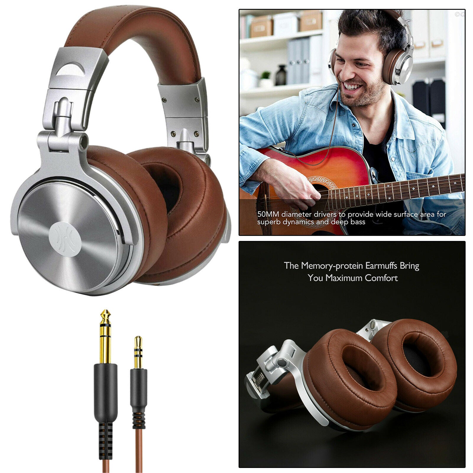 Pro-30 over-ear headphones with cable studio monitor DJ stereo headsets with