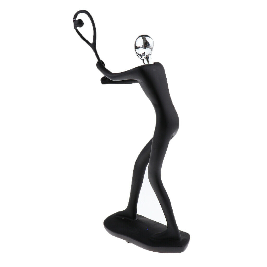Living Room Bookshelf Wine Cabinet Decor Furnishing Statue Tennis