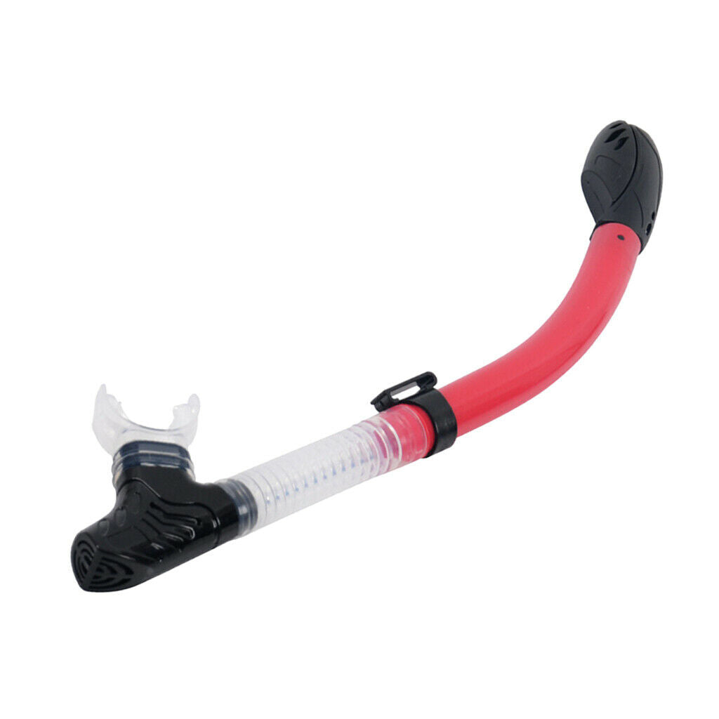 Full Dry Snorkel Tube Silicone Mouthpiece for Scuba Diving Snorkeling Red