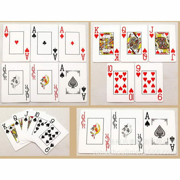 Free   100% PLASTIC Poker Size Good Playing Cards New