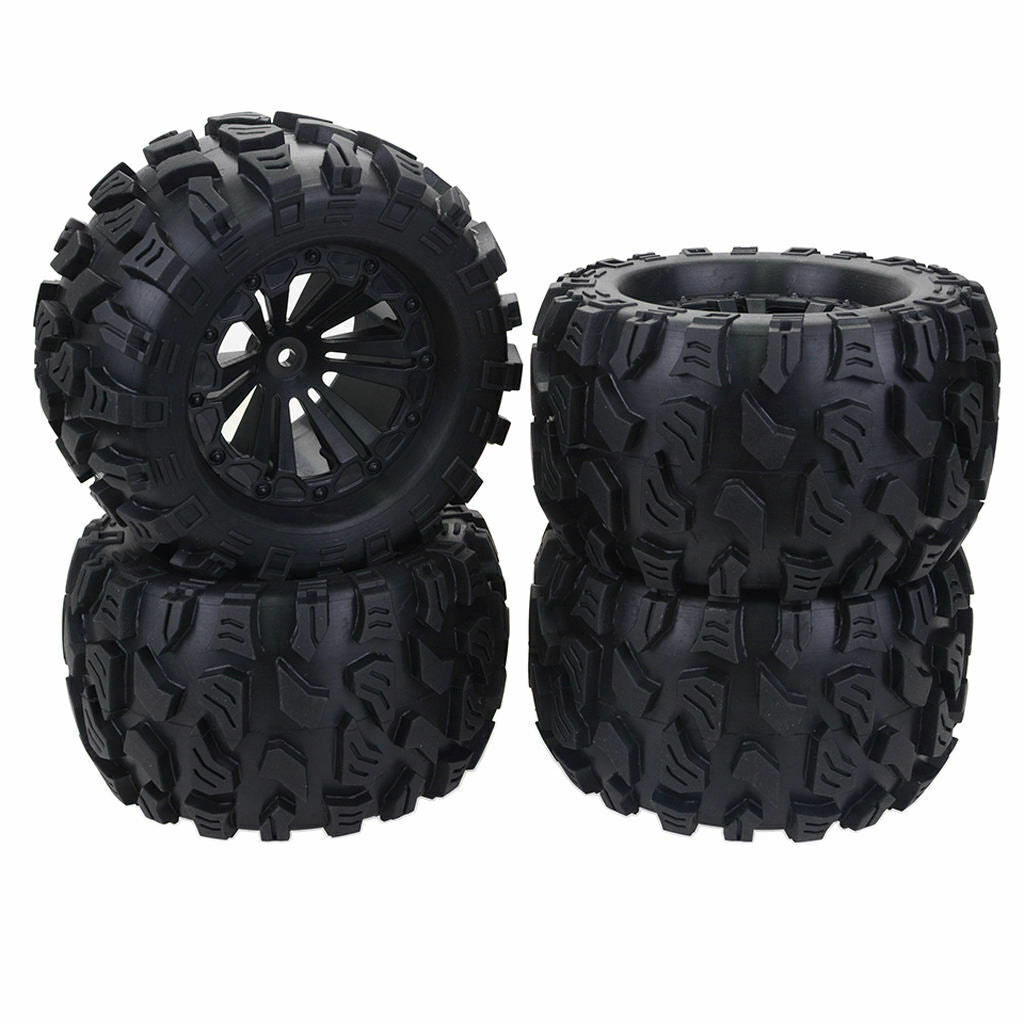 4 x 120mm Rubber Tire Rim Tire Car Tire Set for 1:10 HSP Wltoys RC Car