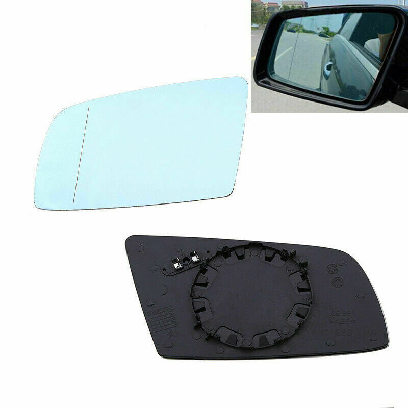 Left Driver Side Rearview Mirror Glass Heated Fit BMW E60 E61 528i xDrive 03-10