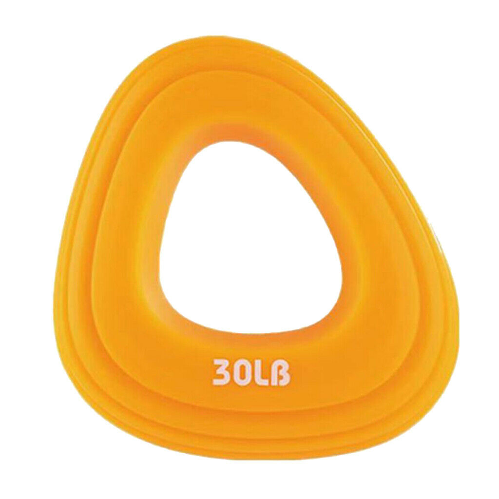 Silicone 30LB Finger Forearm Gripper Ring Exerciser Strengthener Orange