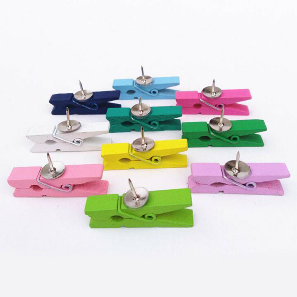 Multicolor Wooden Clips 100 Pieces