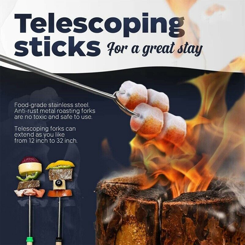Marshmallow Sticks,16 Pcs Roasting Sticks for BBQ/Campfire/Camping,StainlessW9Q1