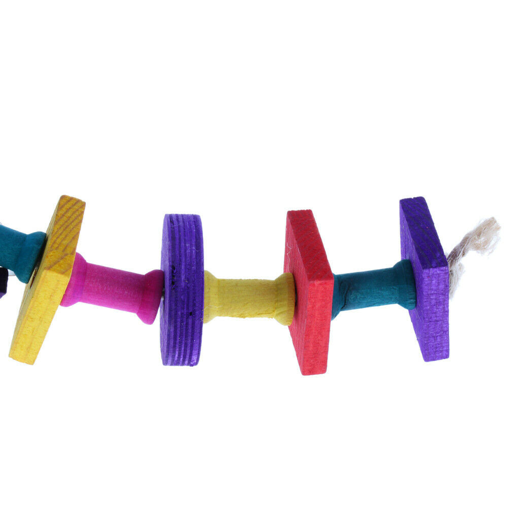 Safe Natural Wooden Bird Chewing Toys Perches Small Animals Rat Grinding Bite