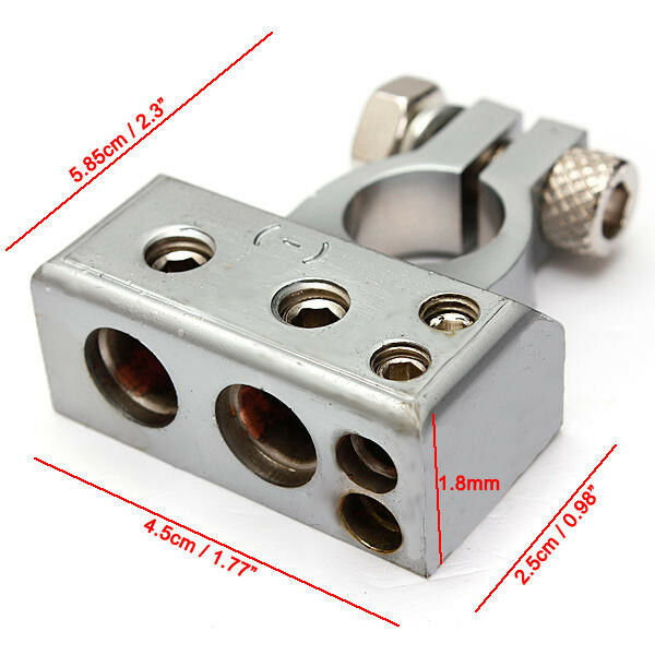 Pair 12V Car Battery Terminal Clamp Clips Connector Negative Positive 2 4 8 AWG