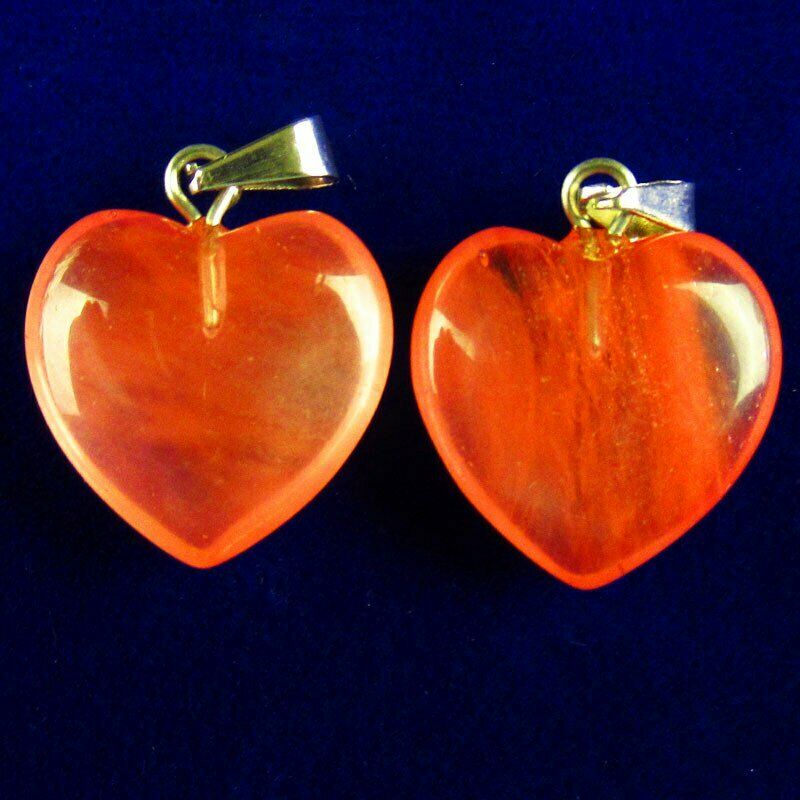 10pcs 22g 16x16x6mm Natural Volcano Cherry Quartz Heart Pendant Bead A-209SK