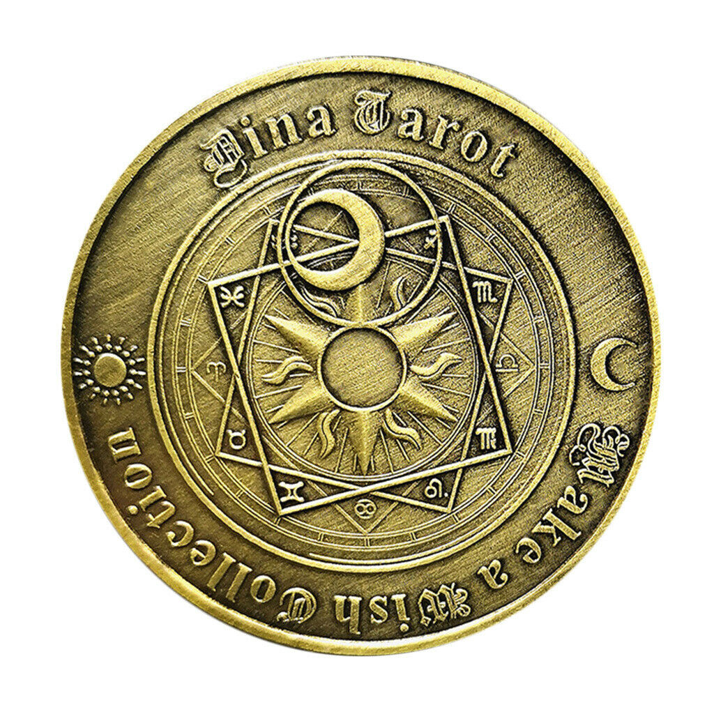Commemorative Coin Tarot Divination Array Storage Collection Arts Souvenir