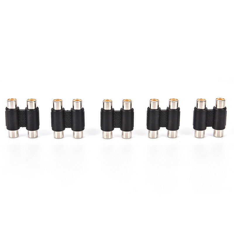 Double 2 x RCA Phono Coupler Female to Female Audio Video Connector Adapt.l8