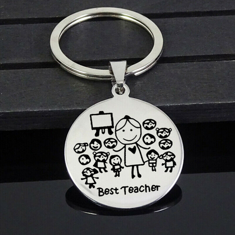 Engraved Keyring Thanks for Teacher Keychain Custom Name Gift for Teacher New US
