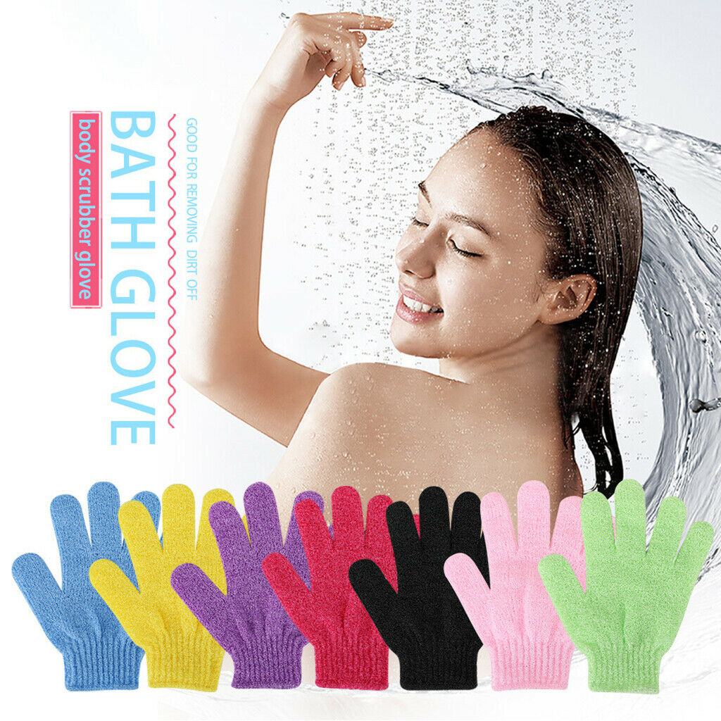 7 Pcs Shower Bath Mitts Exfoliating Body Scrub Gloves for Skin Spa Massage