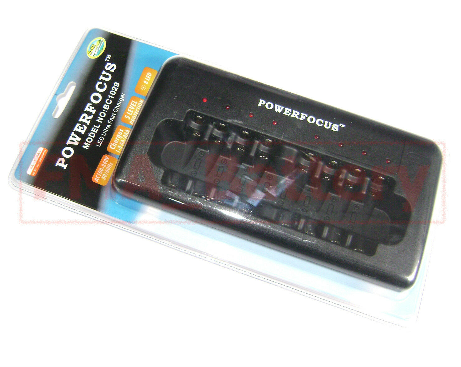 Intelligent Ultra Fast Charger for 1-8pcs NiMH NiCd AA AAA battery LED BC1029