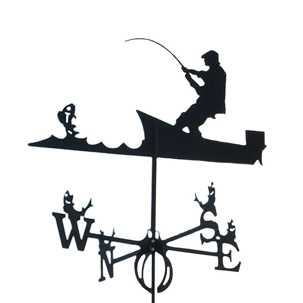 Weathervane Weather Vane Outdoor Barn Stake Ornament Black 20inch Tall