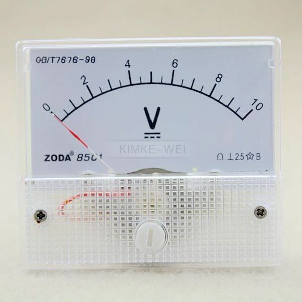 DC 0-10V Analog Volt Voltage Panel Meter Voltmeter Gauge