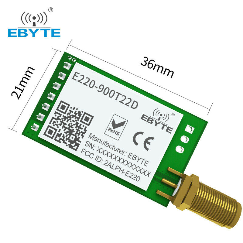 LLCC68 868MHz 915MHz LoRa Wireless Serial Port Module Smart Sensor E220-900T22D