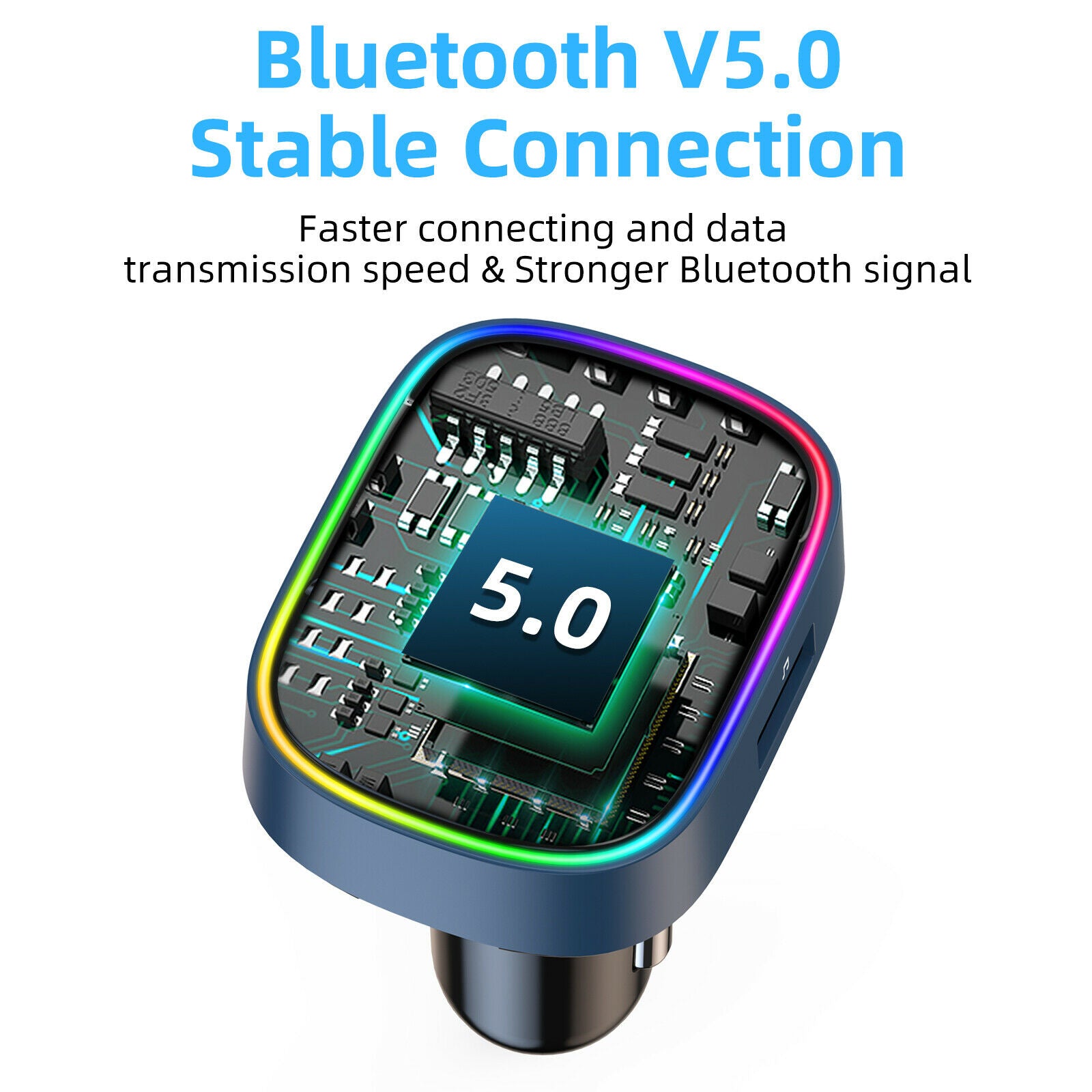 C87B Car Mp3 PD/QC3.0 Bluetooth Car Charger FM Transmitter U Disk Music Player