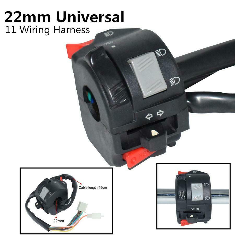 7/8" Motorcycle Handlebar Headlight Fog/Turn Signal Light Switch Control Button