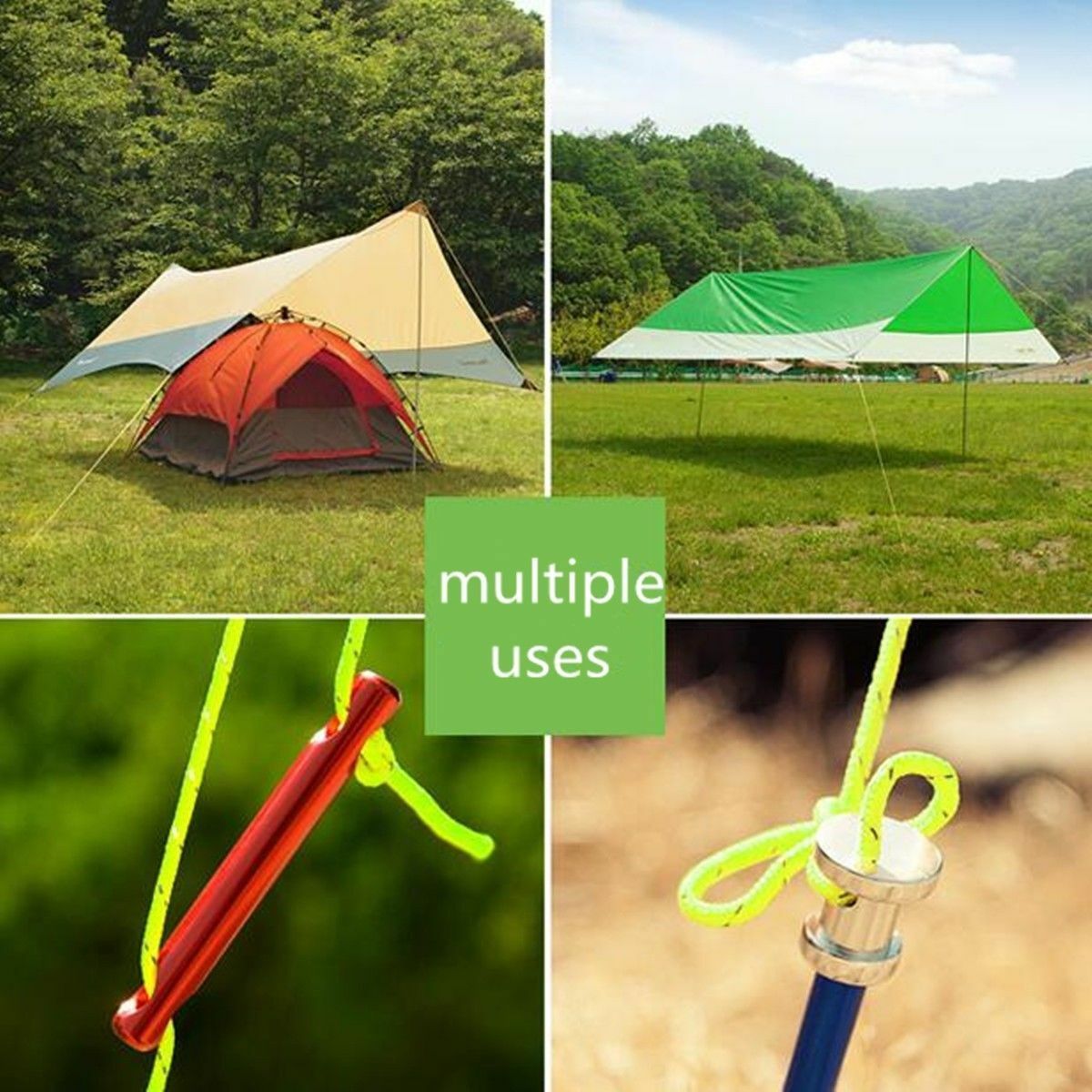 Campings Rope Reflective Paracord Tent Cord Camping Line Guyline Guy Strand New