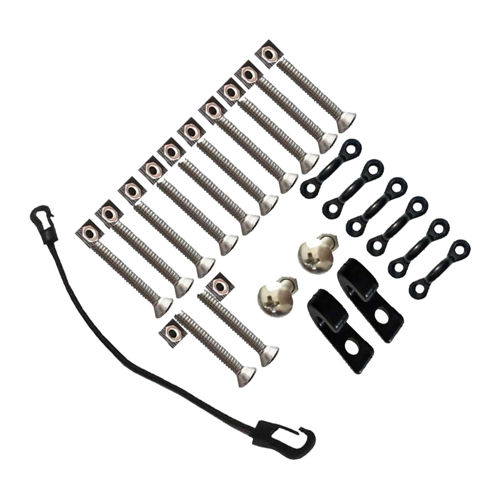 1 Set Deck Rigging Kit Deck Loops Tie Down Pad Eye with Screw for Kayak Boat