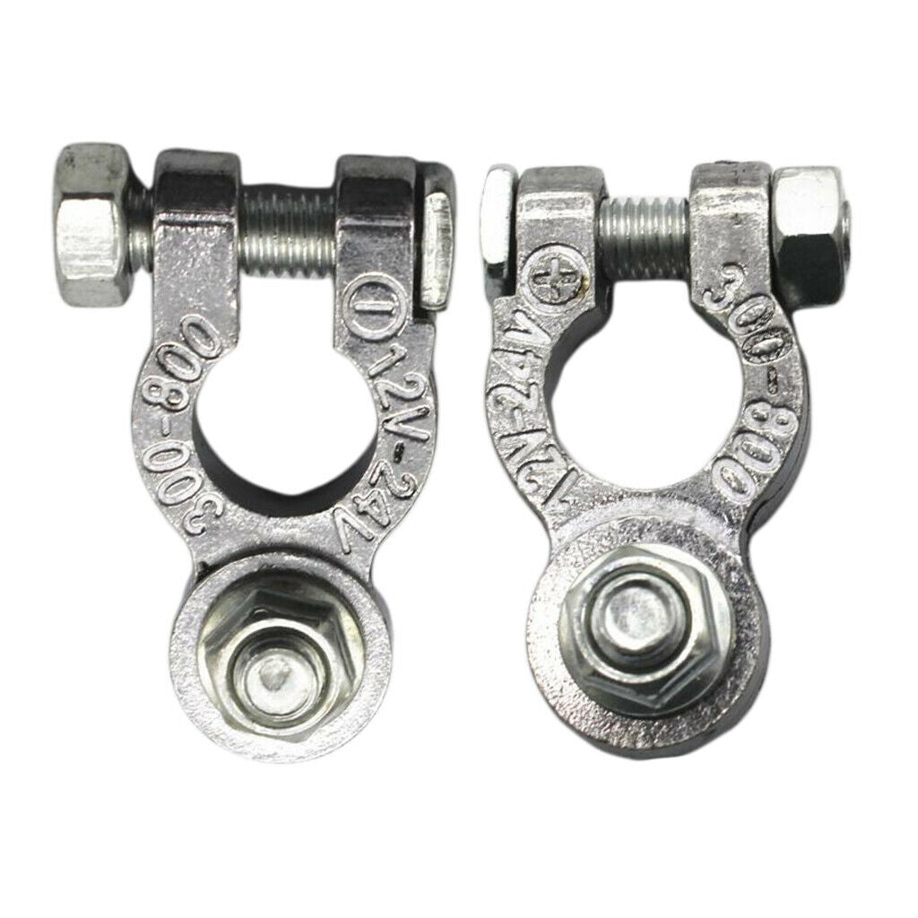 2pc 12V Battery Terminals Connectors Clamps Car Van Caravan Motorhome