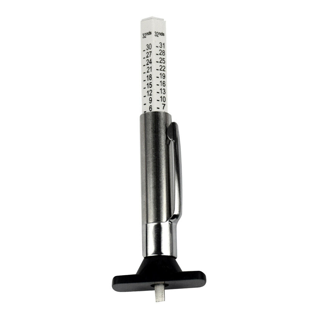 Portable Tire Tread Depth Gage Gauge White ,8.7x2.7cm/3.4x1.1inch